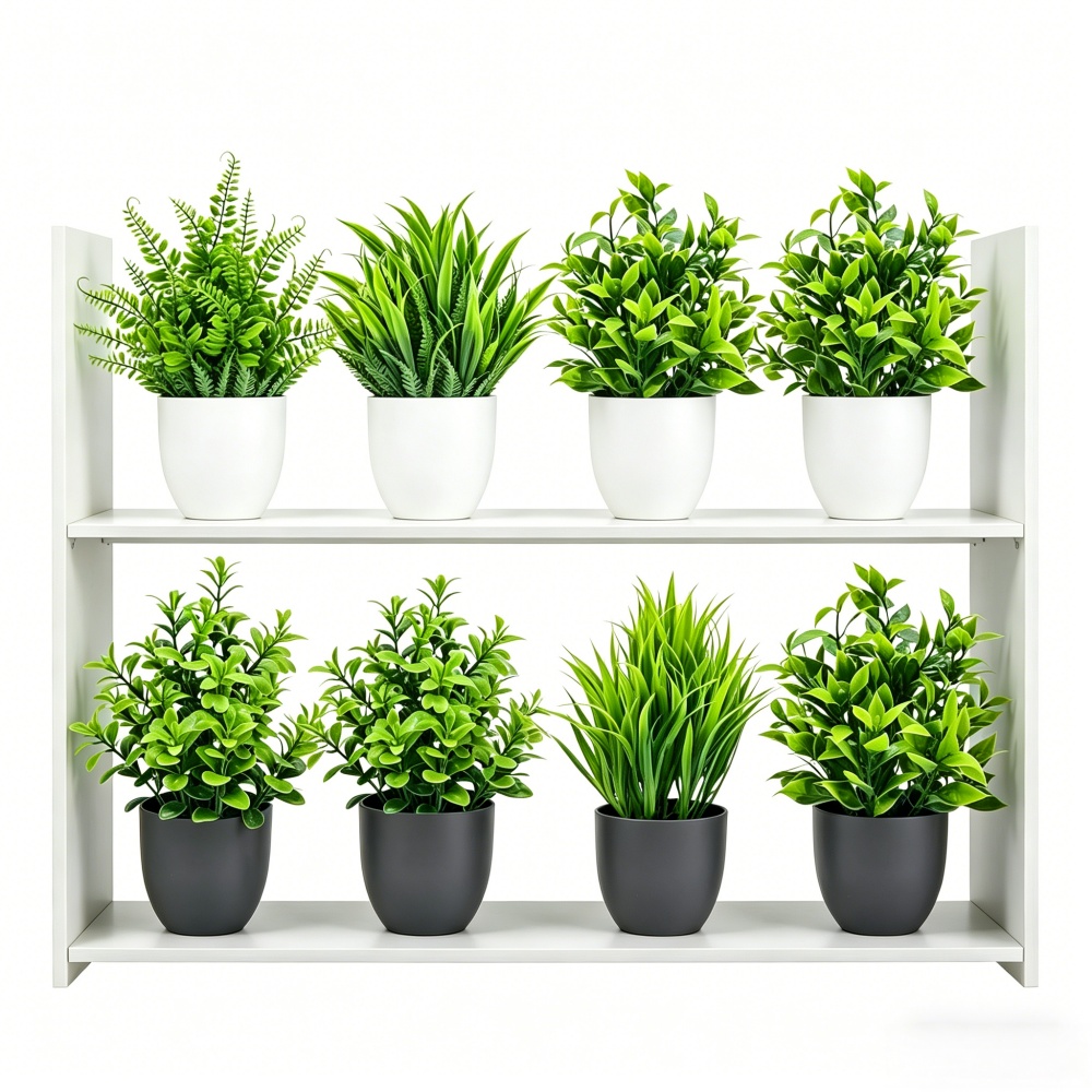 Bonsai Garden Accessories - 4pcs/set Mini Artificial Plants Potted Indoor
