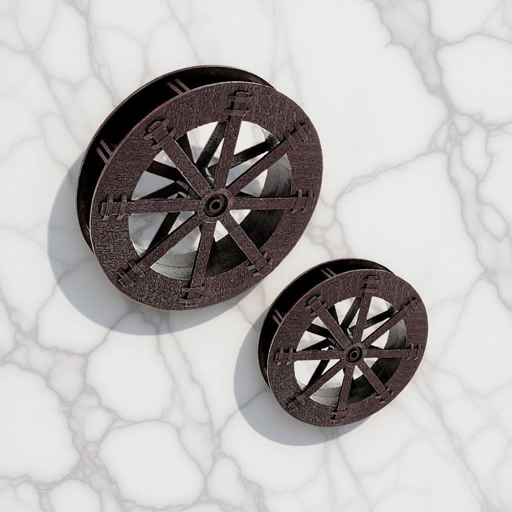 Bonsai Garden Fountain - 2Pcs Mini Water Wheel for Tabletop