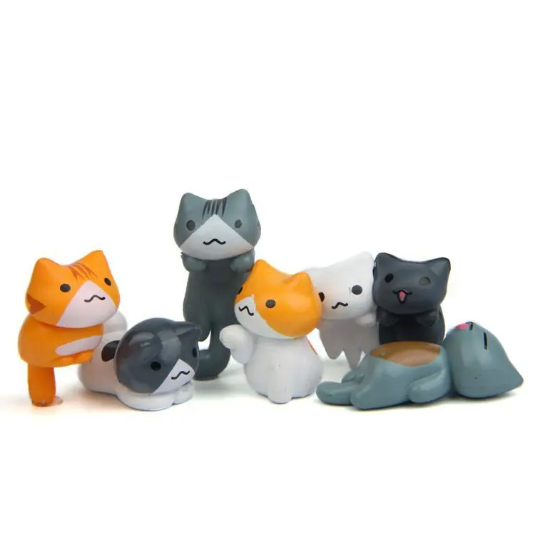 Bonsai Garden In Japan - 6Pcs/Set Cartoon Lucky pvc Cat Home