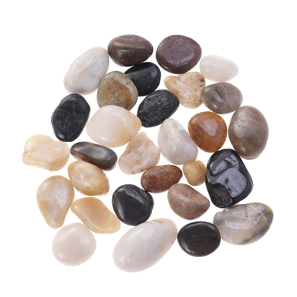 1Set River Rocks Polished Natu - Bonsai Garden Fountain recension och pris