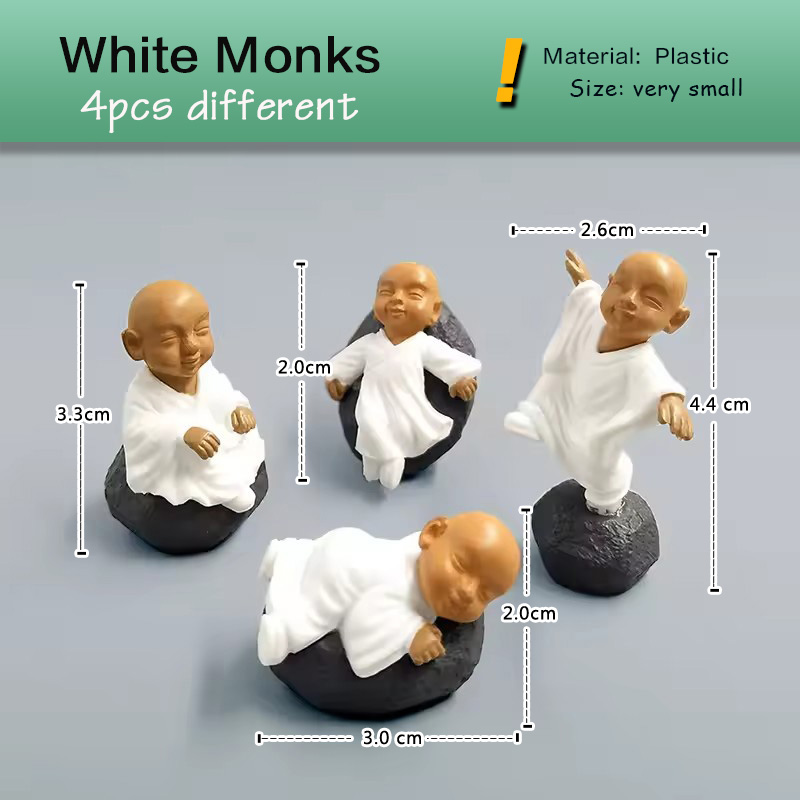 4pcs Chinese Kongfu Monk Minia - Bonsai Garden In Japan recension och pris
