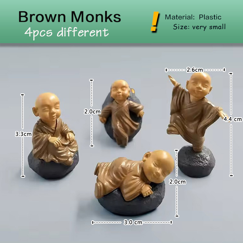 4pcs Chinese Kongfu Monk Minia - Bonsai Garden In Japan recension och pris