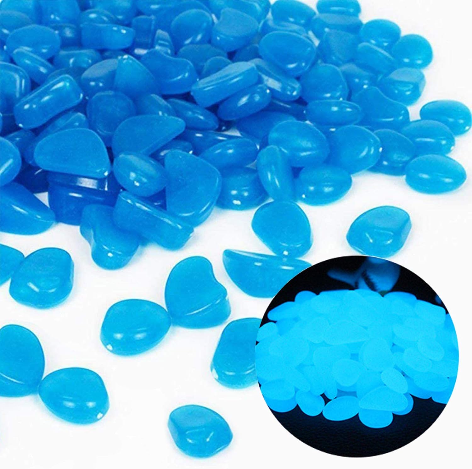 Fish Tank Rocks Glow Blue Pebb - Bonsai Garden Accessories recension och pris