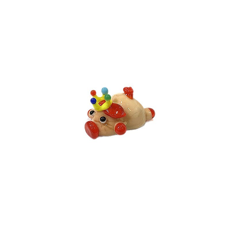 Cute Mini Glass Pig Figurine - - Bonsai Garden In Japan recension och pris