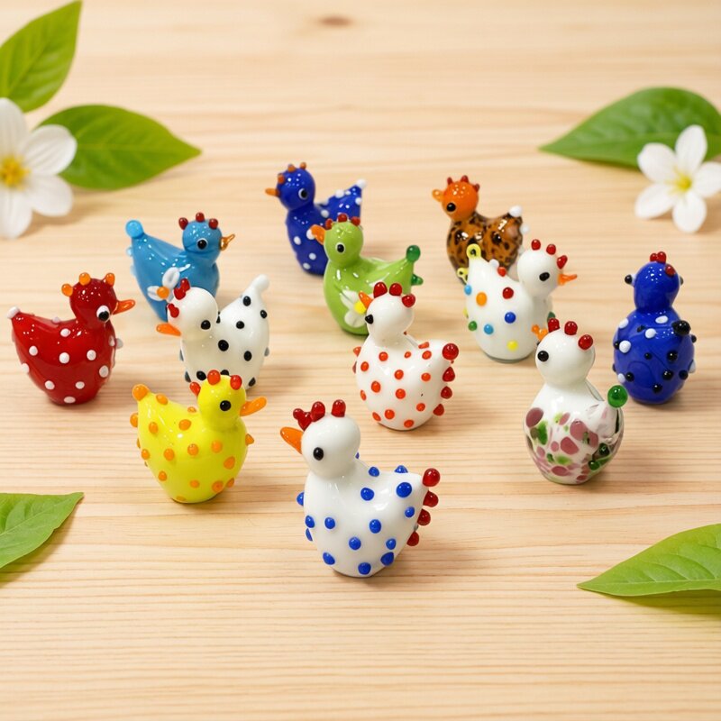 2PCS Handmade Cute Glass Chick - Bonsai Garden In Japan recension och pris