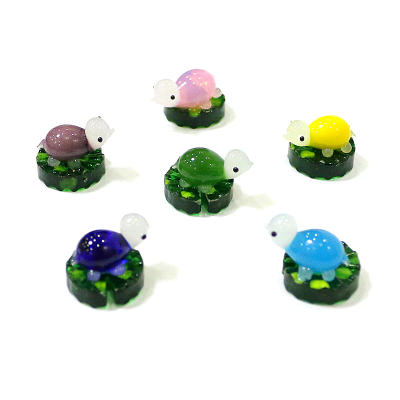 2pcs Colorful Mini Turtle Stat - Bonsai Garden In Japan recension och pris