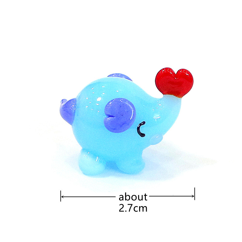 Cute Mini Glass Elephant Figur - Bonsai Garden In Japan recension och pris