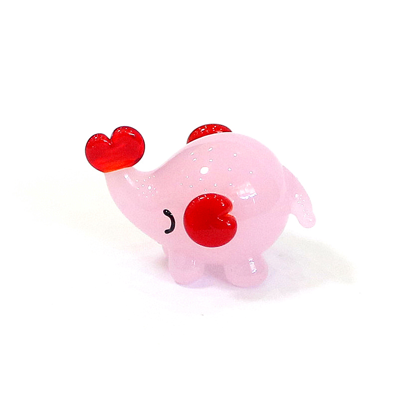 Cute Mini Glass Elephant Figur - Bonsai Garden In Japan recension och pris